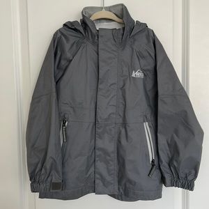 REI Co-op Hooded Rain Jacket Shell Puffer DWR Size XXS (4-5) (like North Face